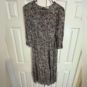 A New Day - Black & White Leopard Dress